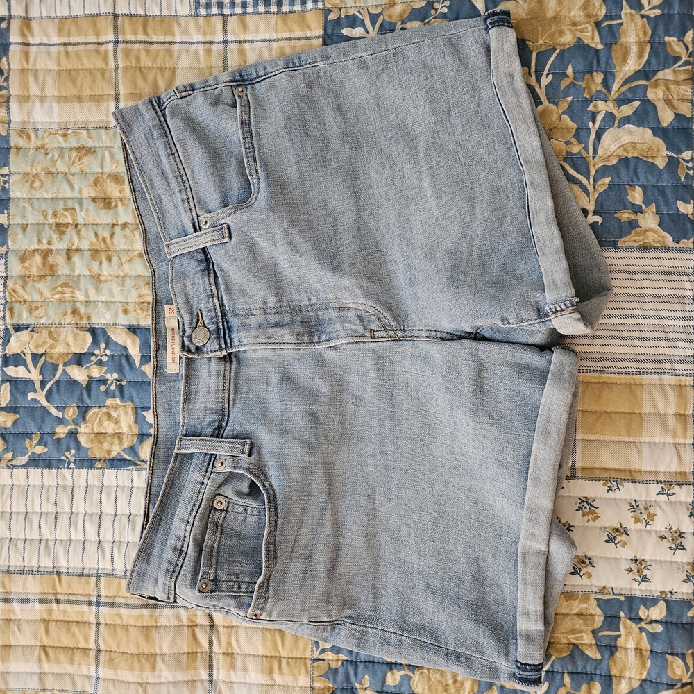 Light Blue Denim Shorts